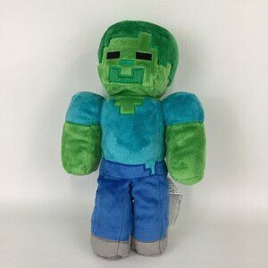 Minecraft Zombie Plush Stuffed Doll 12" Toy Jinx  Video Game Character